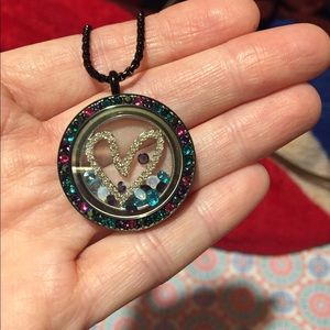Origami owl eye candy locket and earrings